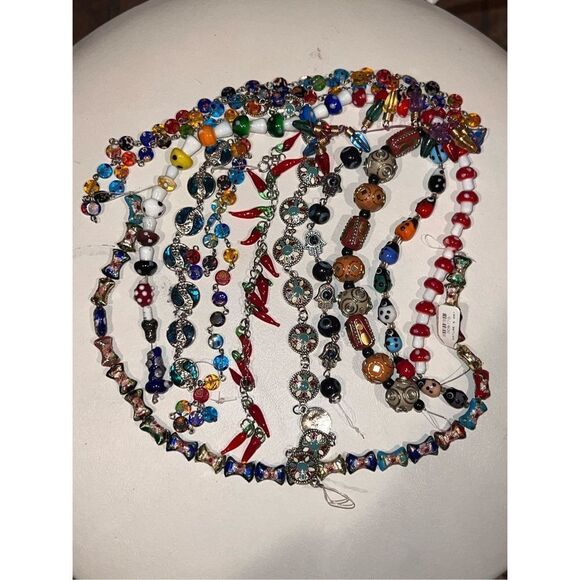 12 New Strands of Various Size, Shape & Color DIY Artisan Glass Plastic Beads - Picture 2 of 5